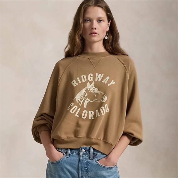 Polo Ralph Lauren Graphic Fleece Sweatshirt, Ralph Lauren Brown 